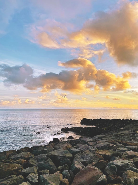 Vista sobre o mar na Ilha de São Miguel nos Açores