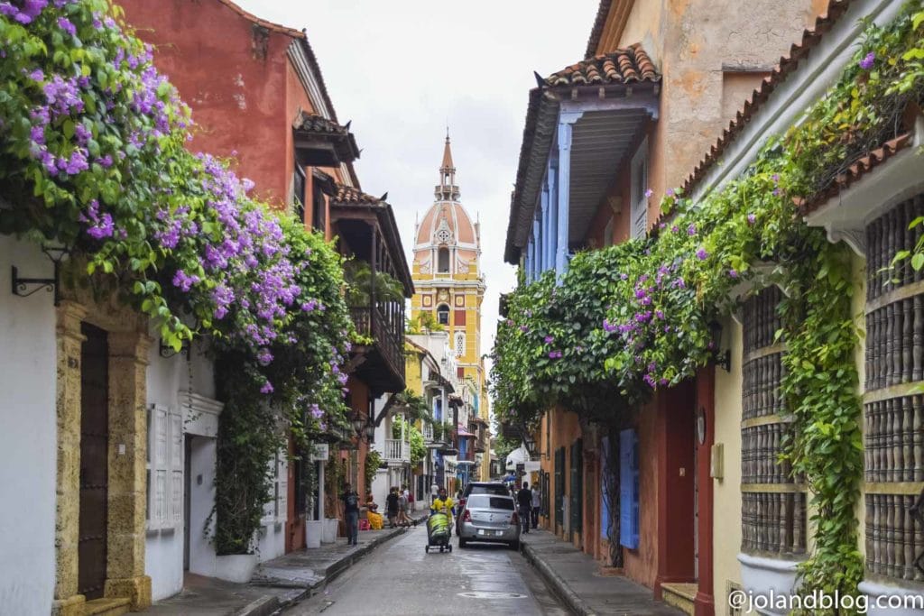 Ruas de Cartagena de las Indias na Colômbia
