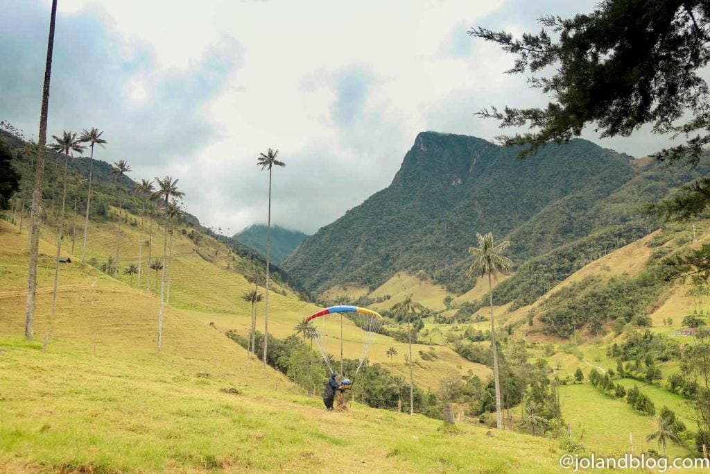 Vista sobre o Vale de Cocora na Colômbia