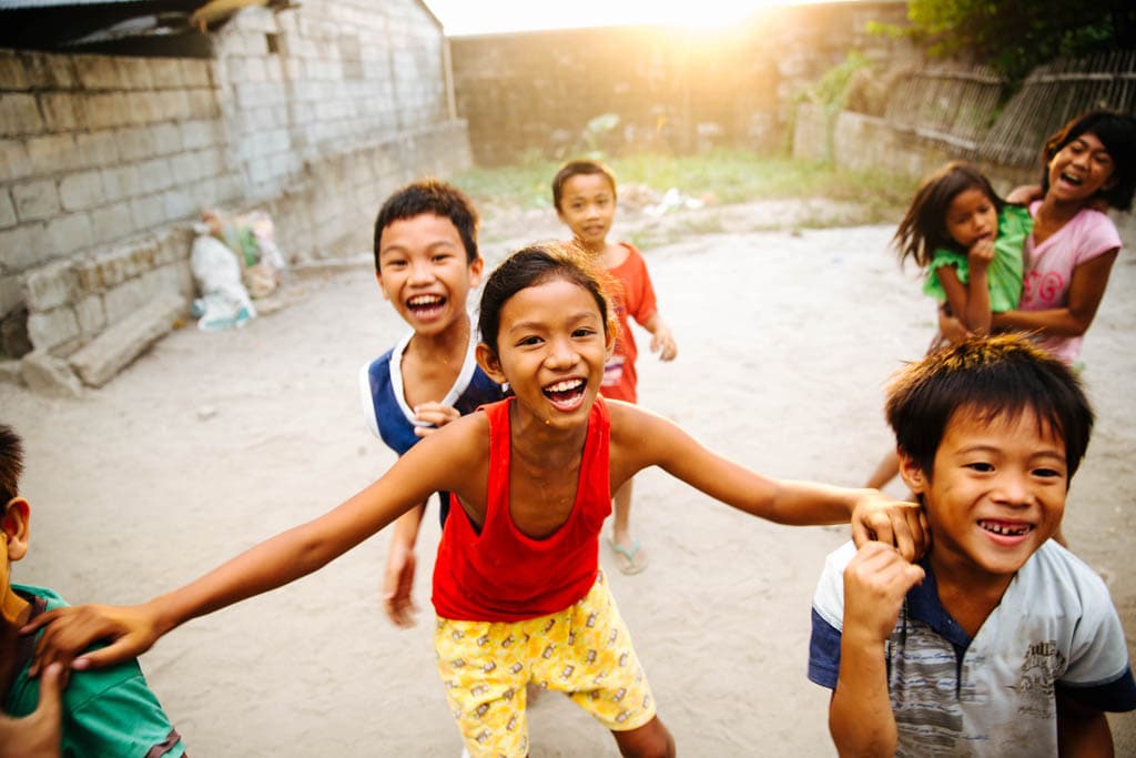Crianças nas Filipinas