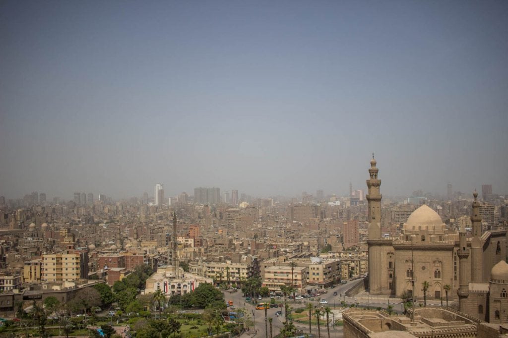 Vista sobre a cidadela no Cairo