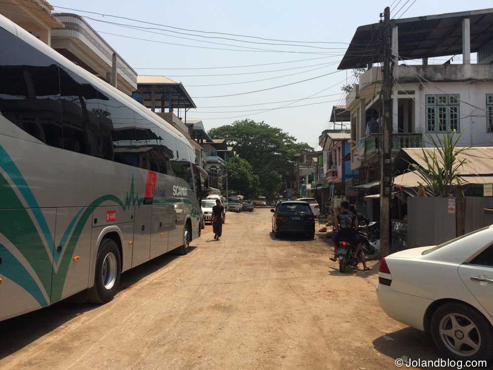 Bus in Myawaddy, Myanmar