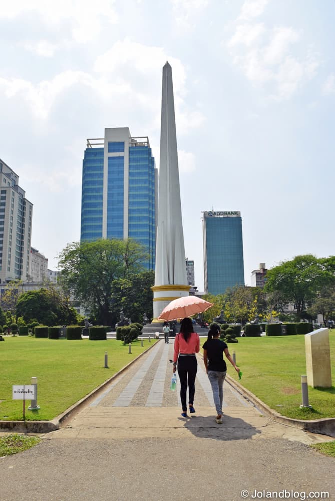 Independence Monument in Yangon, Myanmar